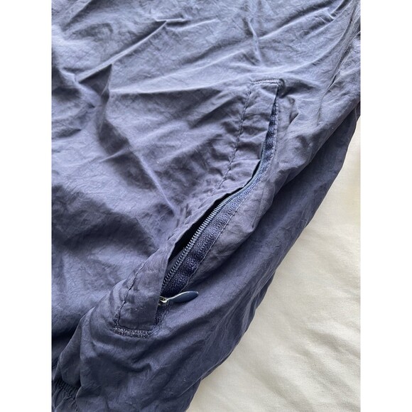 Vintage Adidas Windbreaker Jacket Mens XL White Blue Striped Y2K Zip Up Nylon - Picture 7 of 10